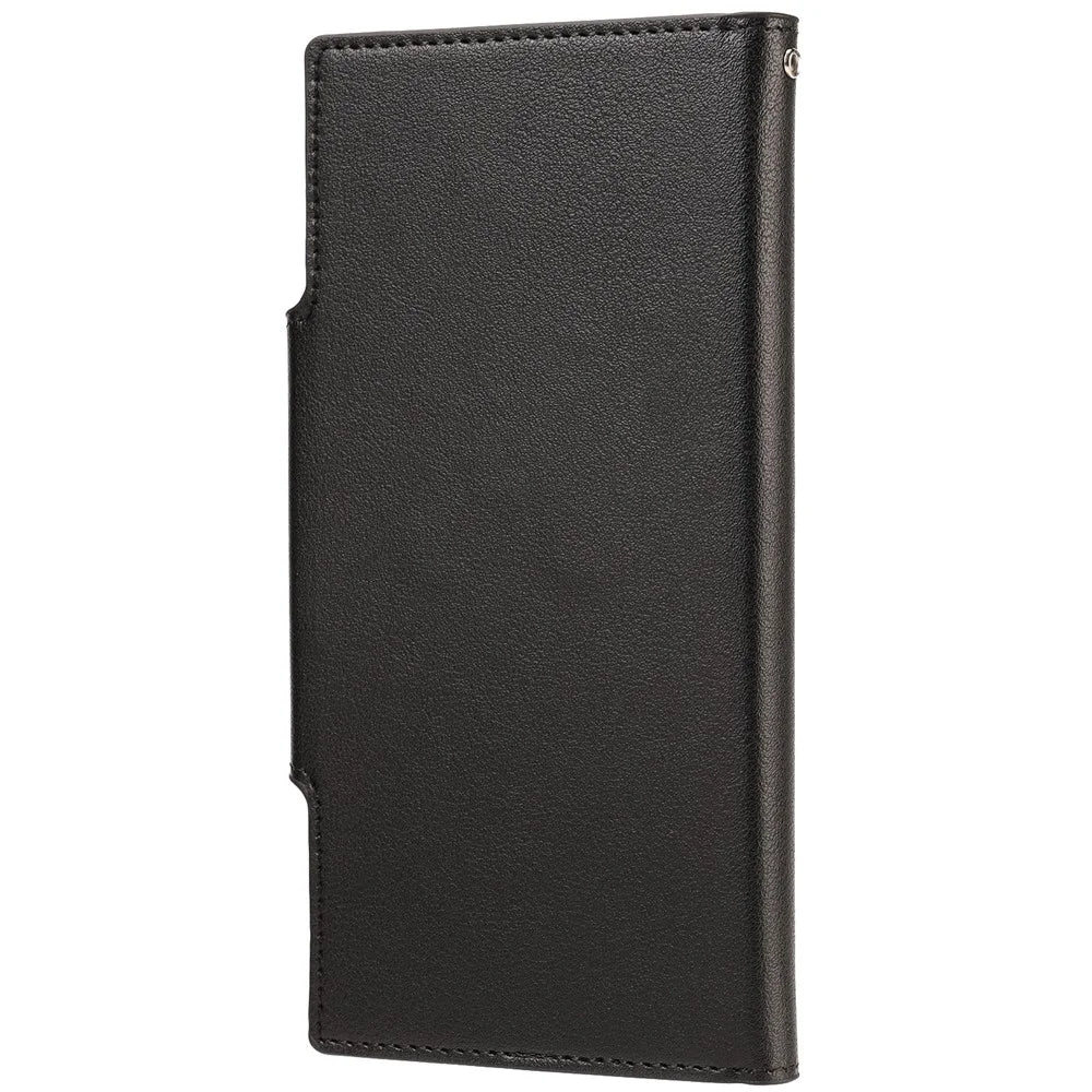 PU Leather Wallet Phone Shell Cover with Detachable Inner TPU Case for Samsung Galaxy S21+ 5G - Black - 3