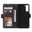 Retro Style Splicing Leather Cover for Samsung Galaxy S21 4G/5G Wallet Case - Red - 6