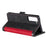 Retro Style Splicing Leather Cover for Samsung Galaxy S21 4G/5G Wallet Case - Red - 7