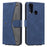 Skin-Feeling Splicing Leather Phone Protective Cover with Rivet Decor for Samsung Galaxy A21s - Blue - 2