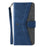 Skin-Feeling Splicing Leather Phone Protective Cover with Rivet Decor for Samsung Galaxy A21s - Blue - 3