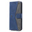 Skin-Feeling Splicing Leather Phone Protective Cover with Rivet Decor for Samsung Galaxy A21s - Blue - 4