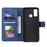 Skin-Feeling Splicing Leather Phone Protective Cover with Rivet Decor for Samsung Galaxy A21s - Blue - 6