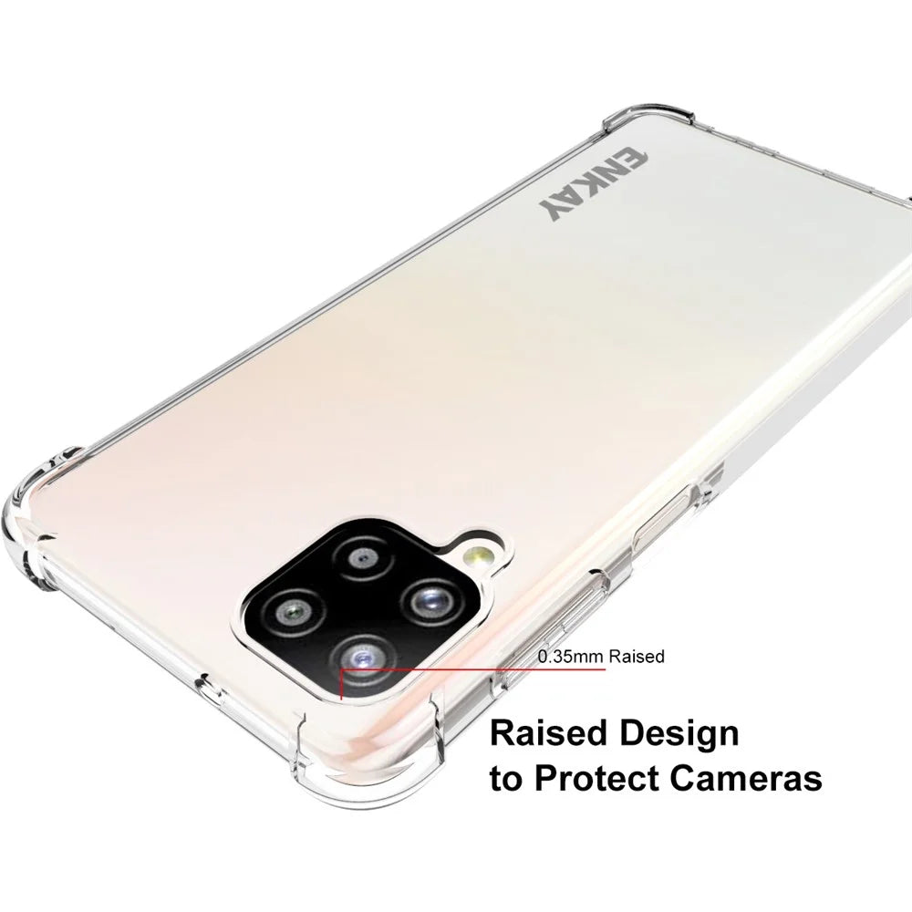 ENKAY HAT PRINCE 4 Corners Thickened Shockproof Clear TPU Case for Samsung Galaxy A12 - 3