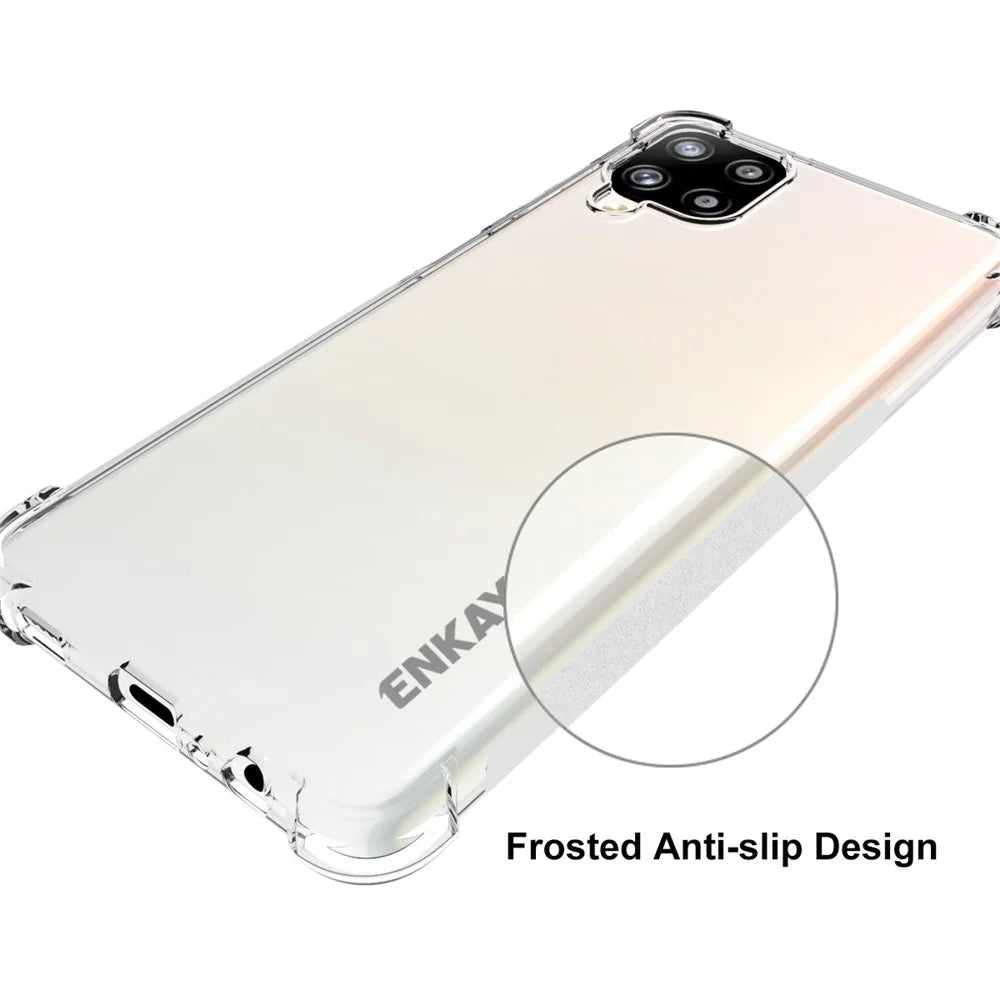 ENKAY HAT PRINCE 4 Corners Thickened Shockproof Clear TPU Case for Samsung Galaxy A12 - 4