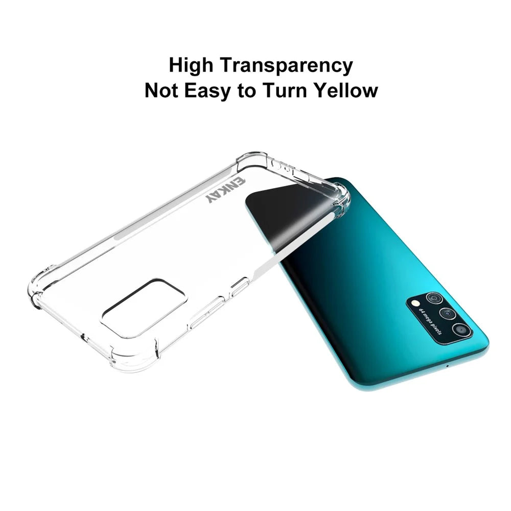 ENKAY for Samsung Galaxy A02s (166.5mm) 4 Corners Thickened Shockproof Clear TPU Case - 5