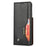 Auto-absorbed Wallet Leather Phone Shell for Samsung Galaxy S21 Ultra 5G - Black - 2
