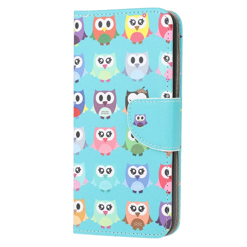 Printing Cross Texture Stand Protector for Samsung Galaxy A52 4G/5G / A52s 5G Leather Cover - Owls - 2