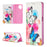 Auto-absorbed Stylish Patterned PU Leather Wallet Case for Samsung Galaxy A12 - Two Butterflies - 1
