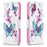 Pattern Printing Wallet Stand Flip Leather Phone Shell for Samsung Galaxy A12 - Flowers and Butterflies - 2