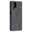 For Samsung Galaxy A12 Geometric Pattern Leather Stand Case Card Holder Shell - Black - 4