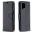 Litchi Skin Wallet Pure Color Phone Case for Samsung Galaxy A12 - Black - 2