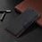 Litchi Skin Wallet Pure Color Phone Case for Samsung Galaxy A12 - Black - 7