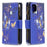 BF03 Pattern Printing Zipper Wallet Leather Phone Cover for Samsung Galaxy A12 - Gold Butterfly - 2