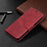 PU Leather Wallet Stylish Smartphone Case for Galaxy A32 5G / M32 5G - Red - 4