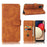 Wallet Stand Design Skin-feeling Wallet Leather Phone Case for Samsung Galaxy A02s (166.5mm) - Brown - 1