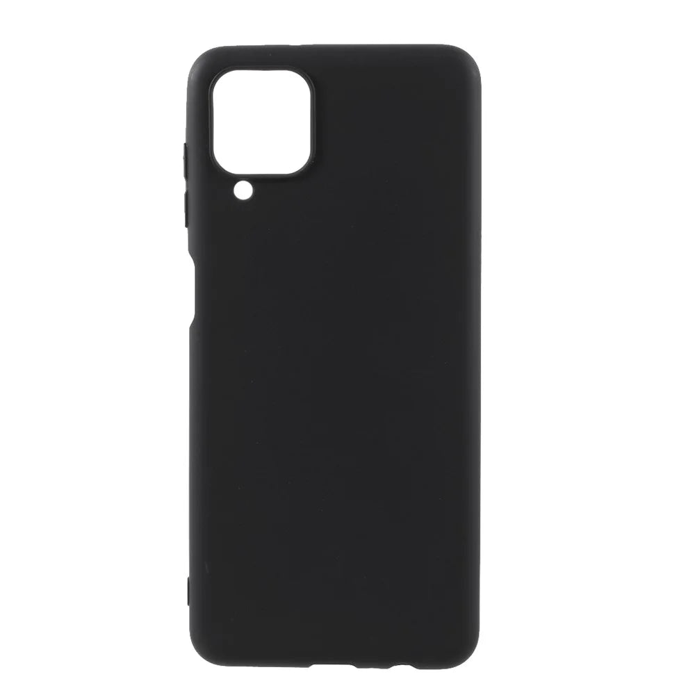 For Samsung Galaxy A12 Thin Matte TPU Phone Case Finish Profile Soft Back Protective Cover - Black - 1