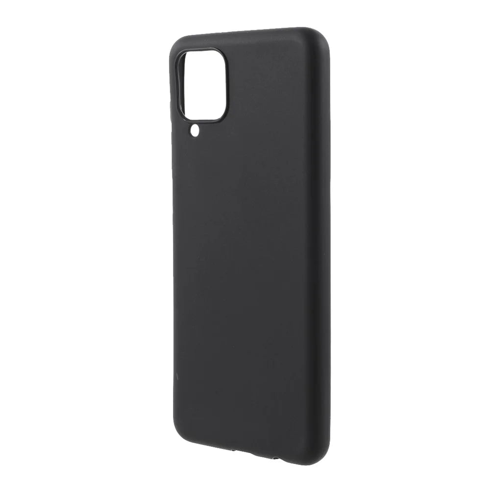 For Samsung Galaxy A12 Thin Matte TPU Phone Case Finish Profile Soft Back Protective Cover - Black - 2