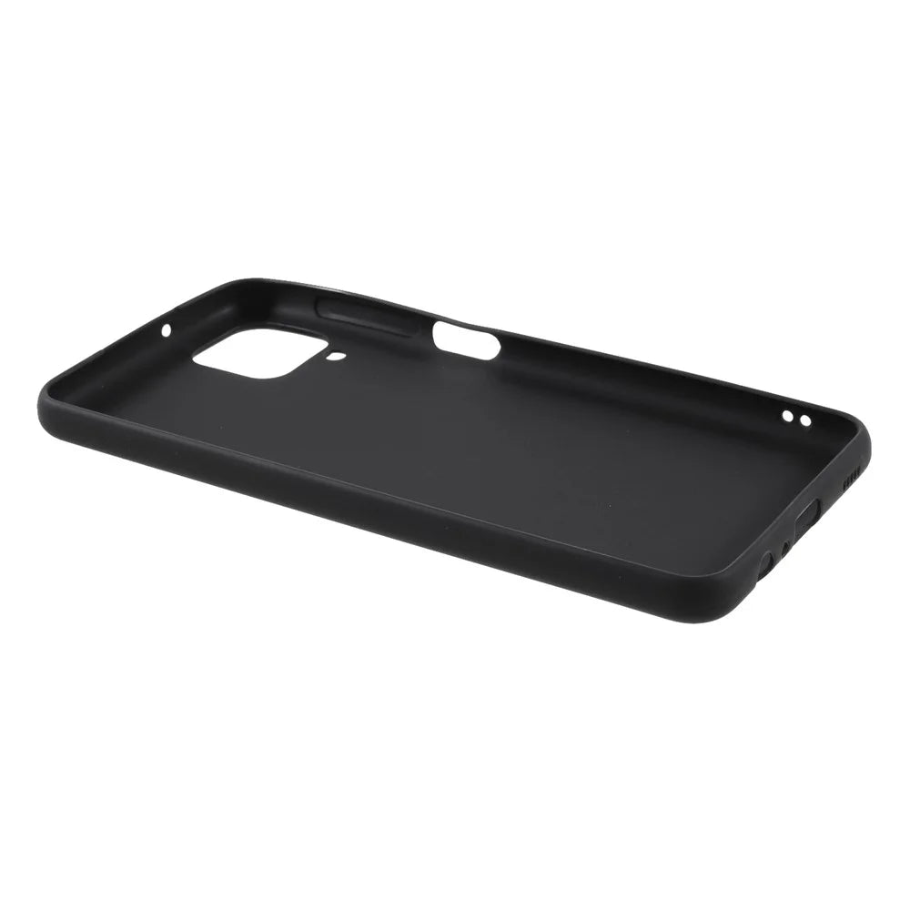 For Samsung Galaxy A12 Thin Matte TPU Phone Case Finish Profile Soft Back Protective Cover - Black - 6