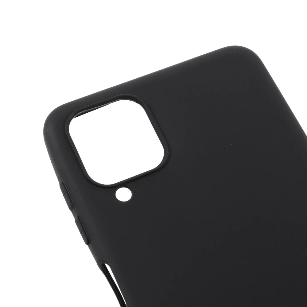 For Samsung Galaxy A12 Thin Matte TPU Phone Case Finish Profile Soft Back Protective Cover - Black - 7