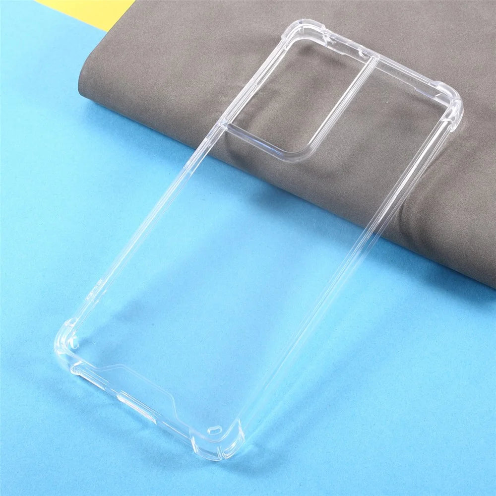 Shockproof Clear Acrylic Back + TPU Edge Combo Case for Samsung Galaxy S21 Ultra - 2