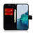 Mirror-like Surface Leather Wallet Stand Design Case with Wrist Strap for Samsung Galaxy S21 Plus 5G - Black - 3