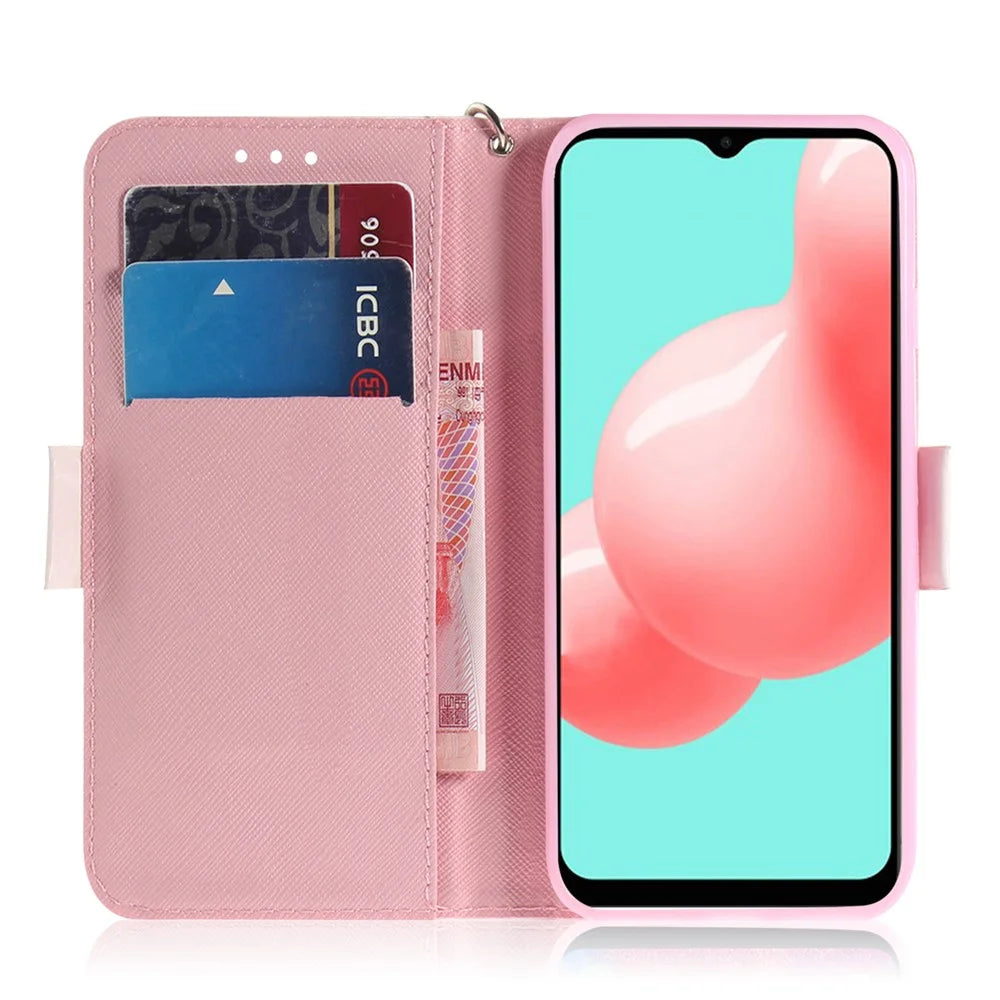 Magnetic Flip Pattern Printing Wallet PU Leather Shell for Galaxy A32 5G / M32 5G - Butterflies - 7