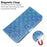 Flower Pattern Leather Stand Wallet Cover Case for Samsung Galaxy A12 - Blue - 4