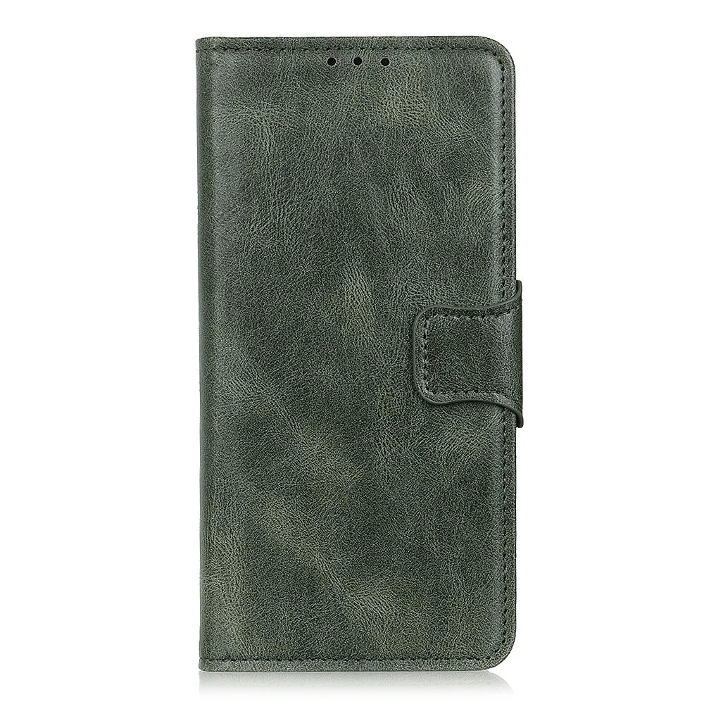 Crazy Horse PU Leather Wallet Stand Protector Cover for Samsung Galaxy A52 4G/5G / A52s 5G - Green - 7