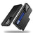 Scratch-proof Slide Card Holder PC + TPU Hybrid Back Smartphone Case for Samsung Galaxy S21 Ultra 5G - Black - 3