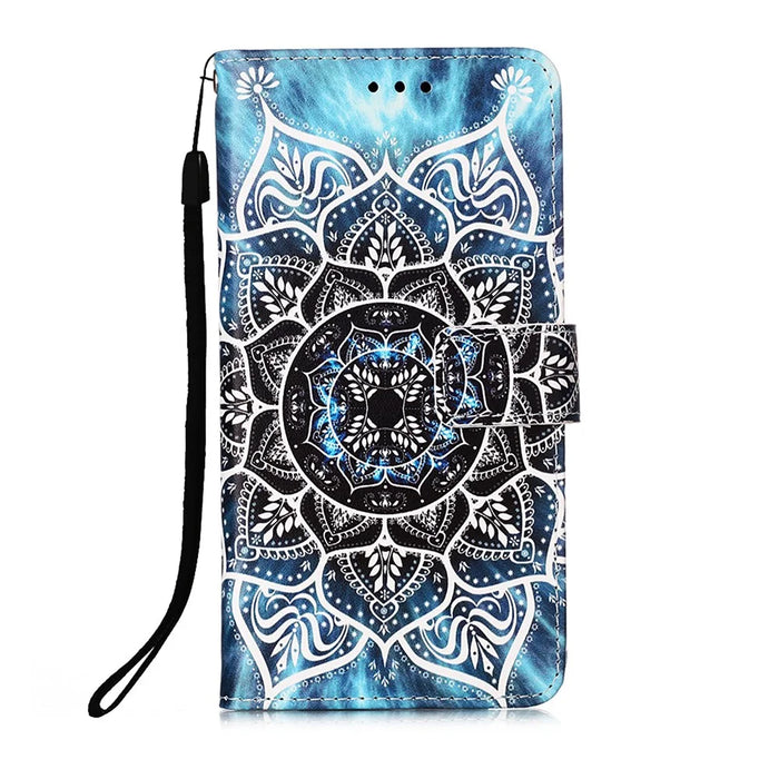 Pattern Printing Textured Wallet Stand Leather Case for Samsung Galaxy A32 5G/M32 5G - Flower Pattern - 2