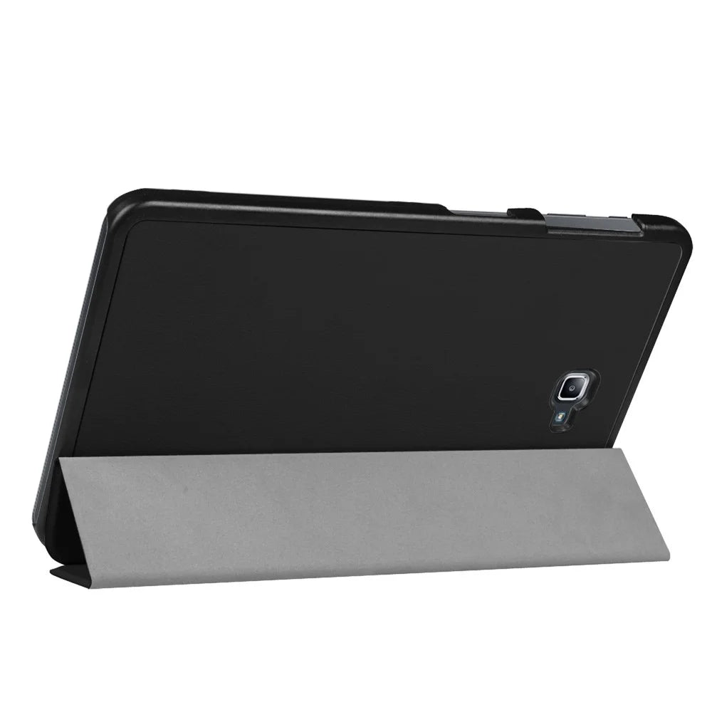 Tri-Fold Stand Leather Smart Case for Samsung Galaxy Tab A 10.1 T580 / T585 (2016) - Black - 5