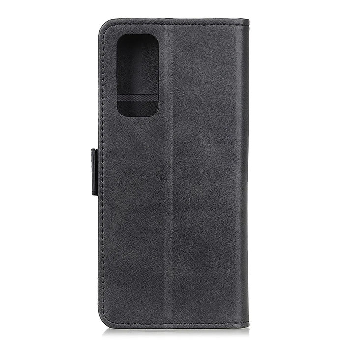 Side Magnetic Clasp Suction Leather Wallet Case for Samsung Galaxy A72 4G/5G - Black - 5