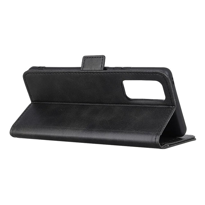 Side Magnetic Clasp Suction Leather Wallet Case for Samsung Galaxy A72 4G/5G - Black - 6
