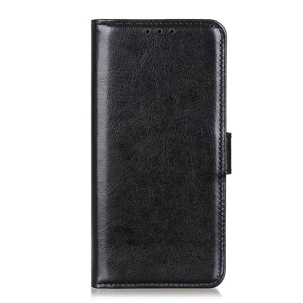 Anti-scratch Crazy Horse Texture Wallet Stand Leather Protector Phone Case Cover for Samsung Galaxy A52 4G/5G / A52s 5G - Black - 5