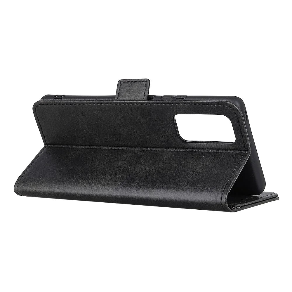 For Samsung Galaxy A52 4G/5G / A52s 5G Magnetic Double Clasp Leather Wallet Case - Black - 3
