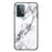 For Samsung Galaxy A52 4G/5G / A52s 5G Tempered Glass+PC Back TPU Frame Case Marble Pattern Design Shock Protective Cover - White Marble - 1