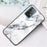 For Samsung Galaxy A52 4G/5G / A52s 5G Tempered Glass+PC Back TPU Frame Case Marble Pattern Design Shock Protective Cover - White Marble - 2
