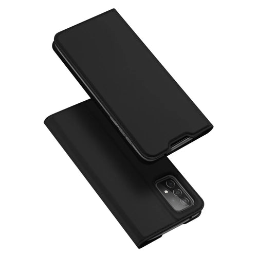 DUX DUCIS Skin Pro Series for Samsung Galaxy A52s/A52 4G/5G / A52s 5G Card Slot Auto-Absorbed Leather Cell Phone Stand Case - Black - 1