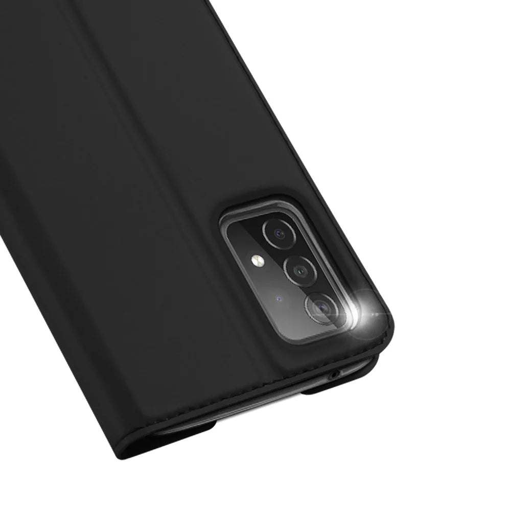 DUX DUCIS Skin Pro Series for Samsung Galaxy A52s/A52 4G/5G / A52s 5G Card Slot Auto-Absorbed Leather Cell Phone Stand Case - Black - 3
