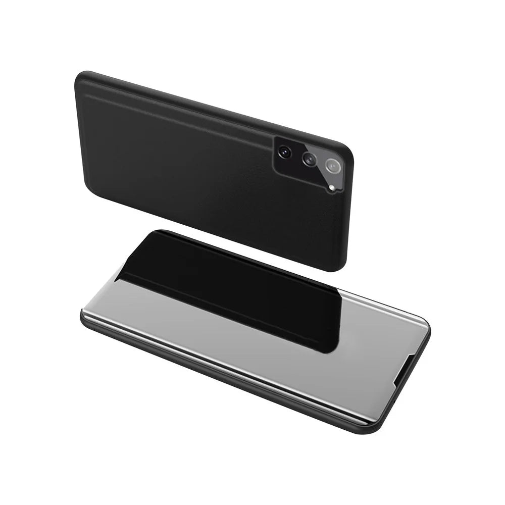 For Samsung Galaxy S21 4G / 5G Flip Leather Cover with Stand Full Body Protective Phone Case - Black - 1