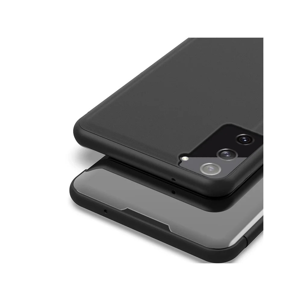 For Samsung Galaxy S21 4G / 5G Flip Leather Cover with Stand Full Body Protective Phone Case - Black - 4
