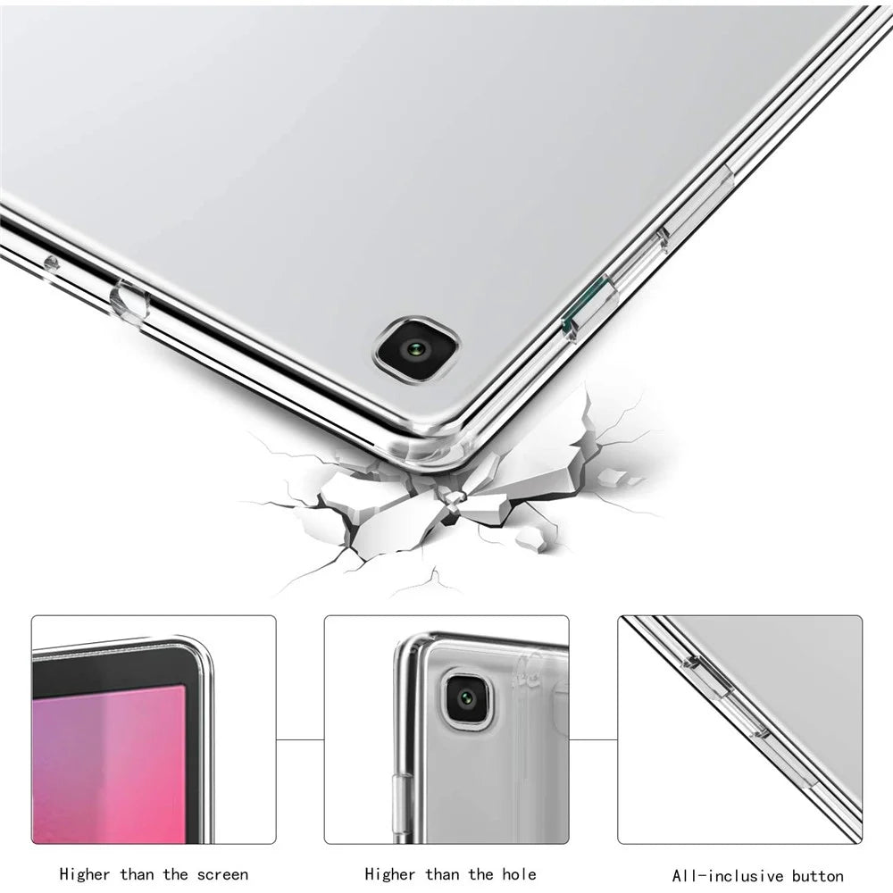 For Samsung Galaxy Tab A7 10.4 (2022) / (2020) Protective Case Transparent Clear TPU Tablet Cover - 5