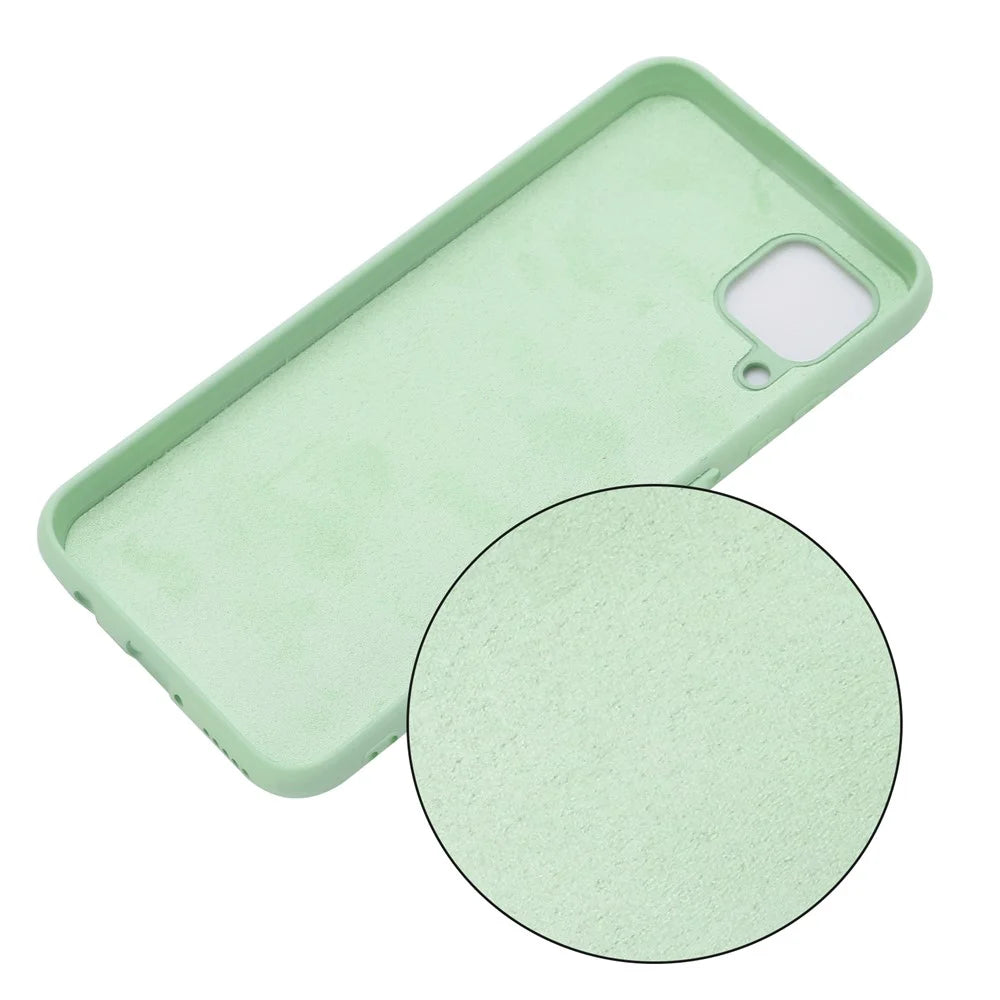 Shockproof Soft Liquid Silicone Phone Case for Samsung Galaxy A12 - Green - 3