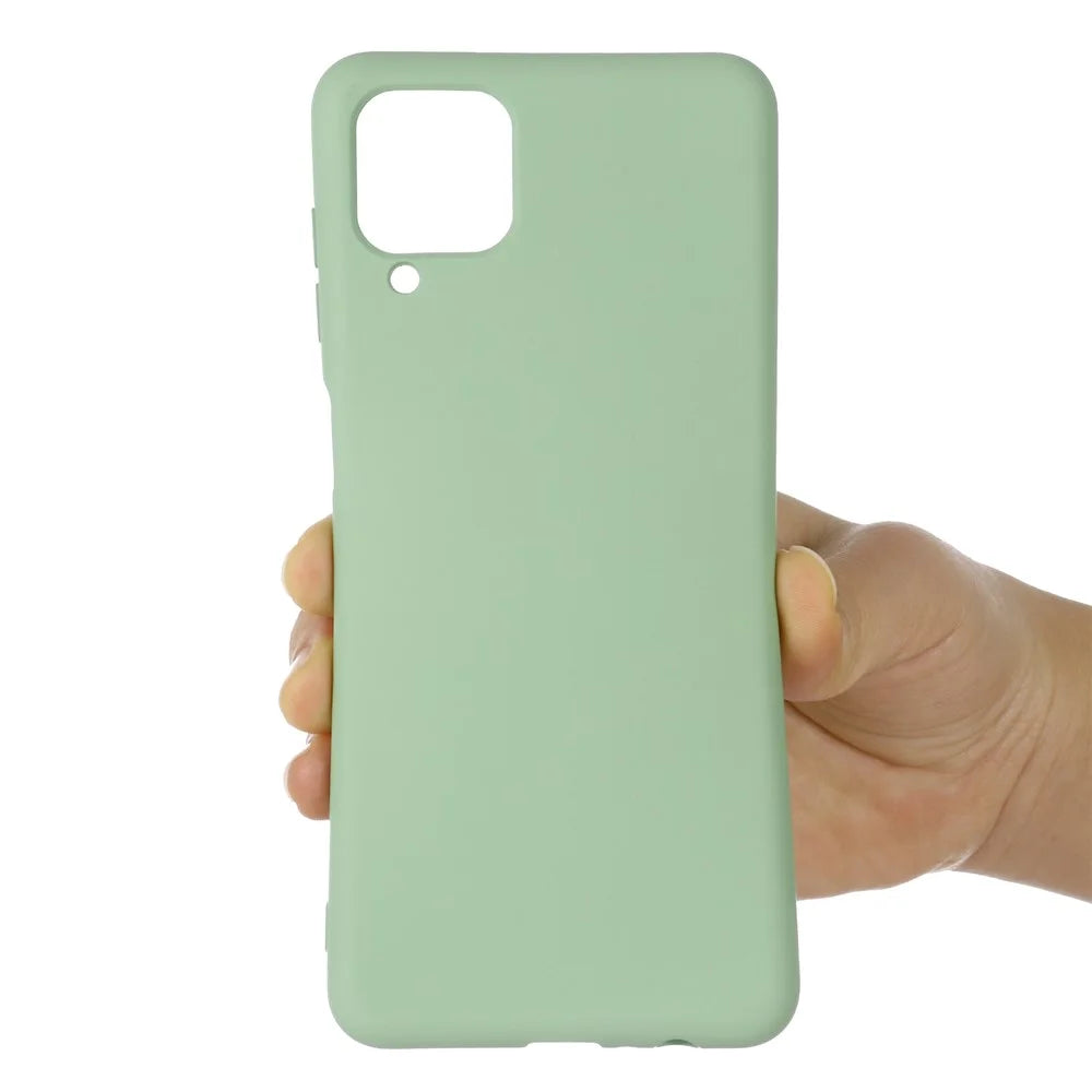 Shockproof Soft Liquid Silicone Phone Case for Samsung Galaxy A12 - Green - 4