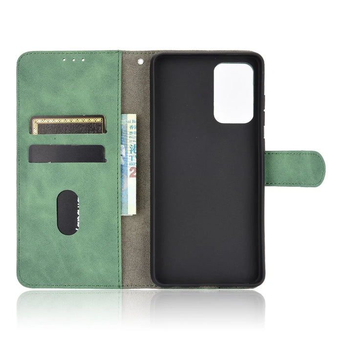 Delicate PU Leather Wallet Cell Phone Case for Samsung Galaxy A72 5G / A72 4G - Green - 3