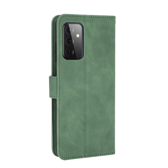 Delicate PU Leather Wallet Cell Phone Case for Samsung Galaxy A72 5G / A72 4G - Green - 6