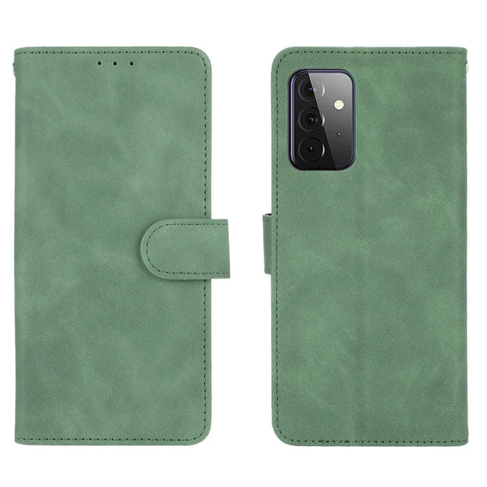 Delicate PU Leather Wallet Cell Phone Case for Samsung Galaxy A72 5G / A72 4G - Green - 7