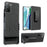 Swivel Belt Clip Built-in Kickstand Woven Texture PC Hard Case for Samsung Galaxy S21 4G/5G - 1