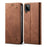 Jeans Cloth Texture Wallet Leather Mobile Phone Protective Cover for Samsung Galaxy A12 - Brown - 7